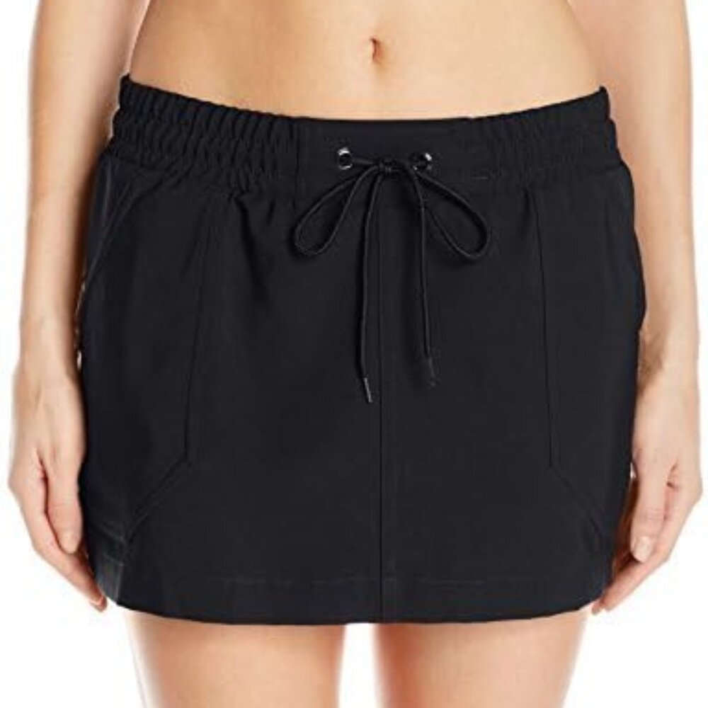 JAG New Solid Skirted Swim Boardshort with Built-in Brief NWT Navy Women's L